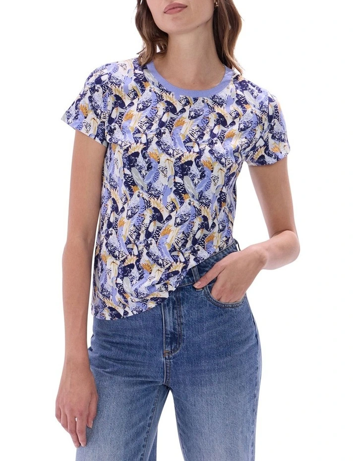 Wings And Ruin Tee in Blue Multi image 1