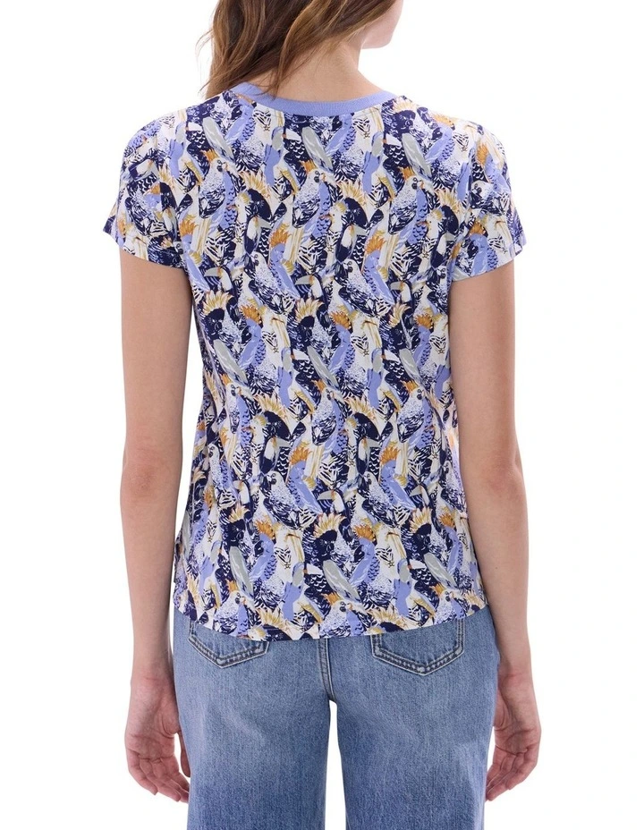 Wings And Ruin Tee in Blue Multi image 4