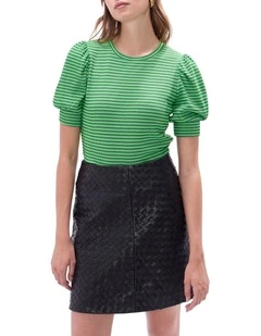 The Palace Stripe Tee in Green Stripe