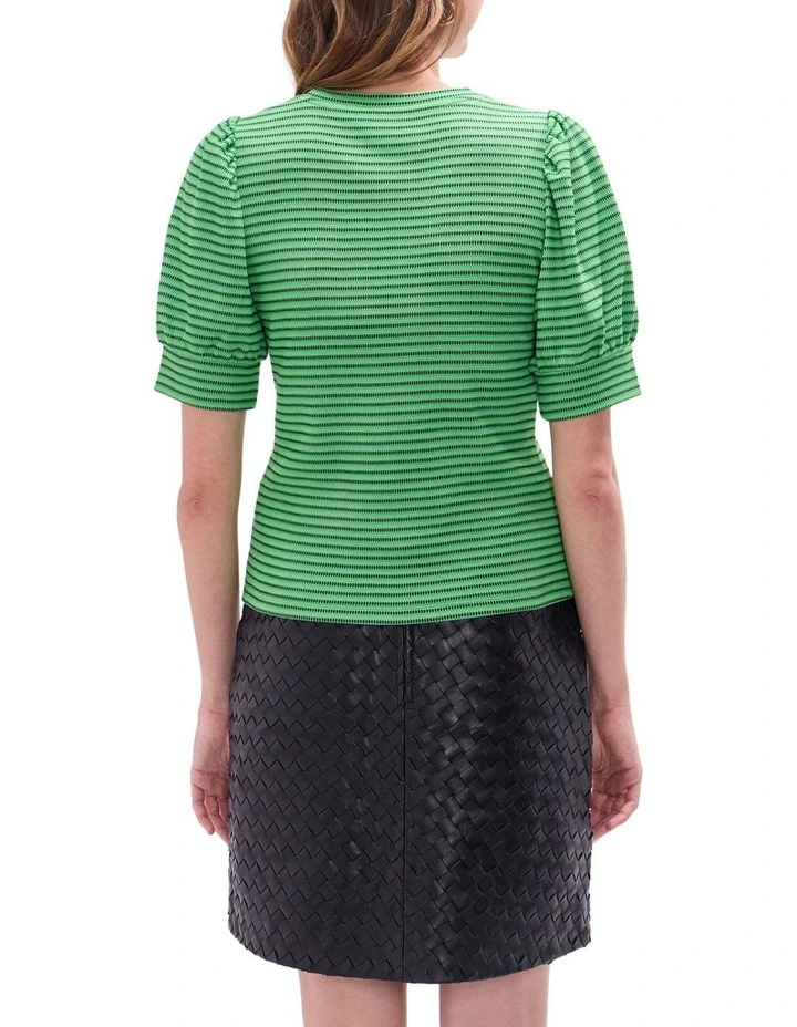 The Palace Stripe Tee in Green Stripe image 4