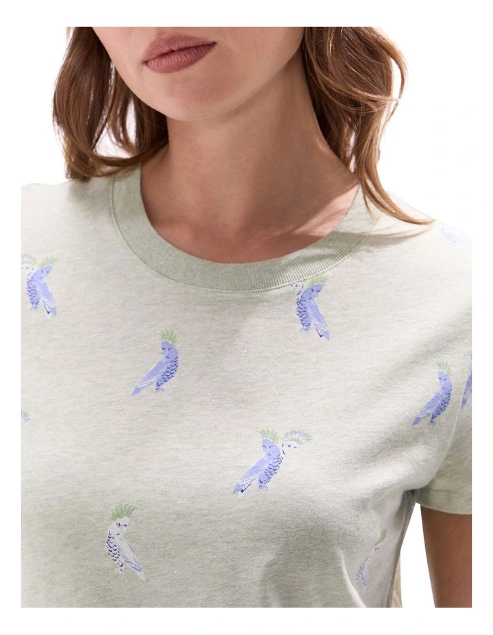 Peck-tacular Tee in Green Multi image 3