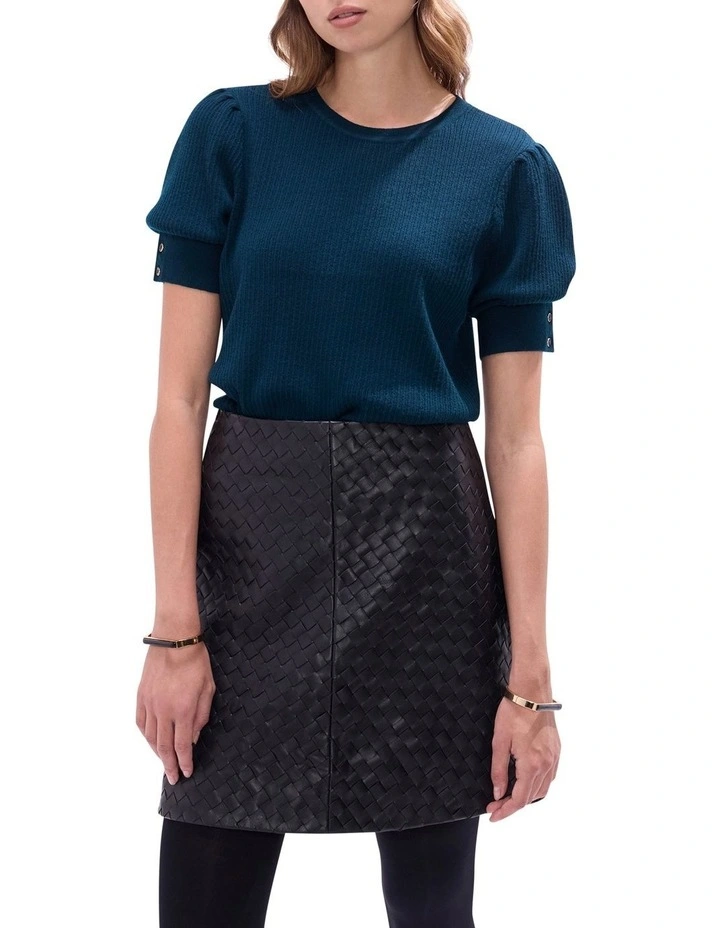 Clare Merino Knit Top in Blue image 1