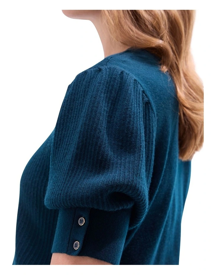 Clare Merino Knit Top in Blue image 3