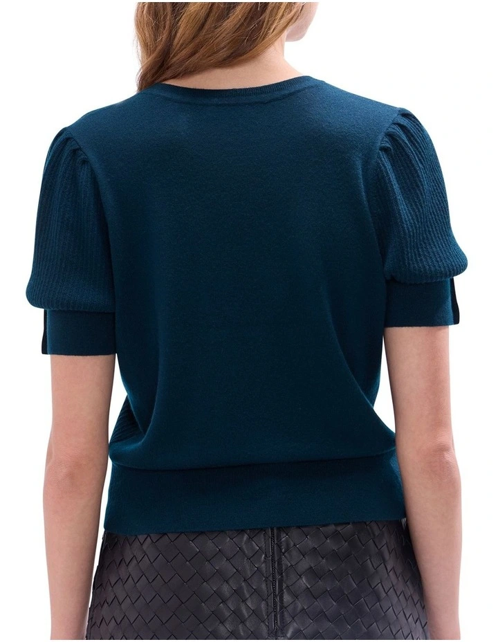Clare Merino Knit Top in Blue image 4