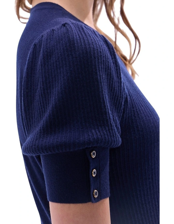 Clare Merino Knit Top in Midnight image 3