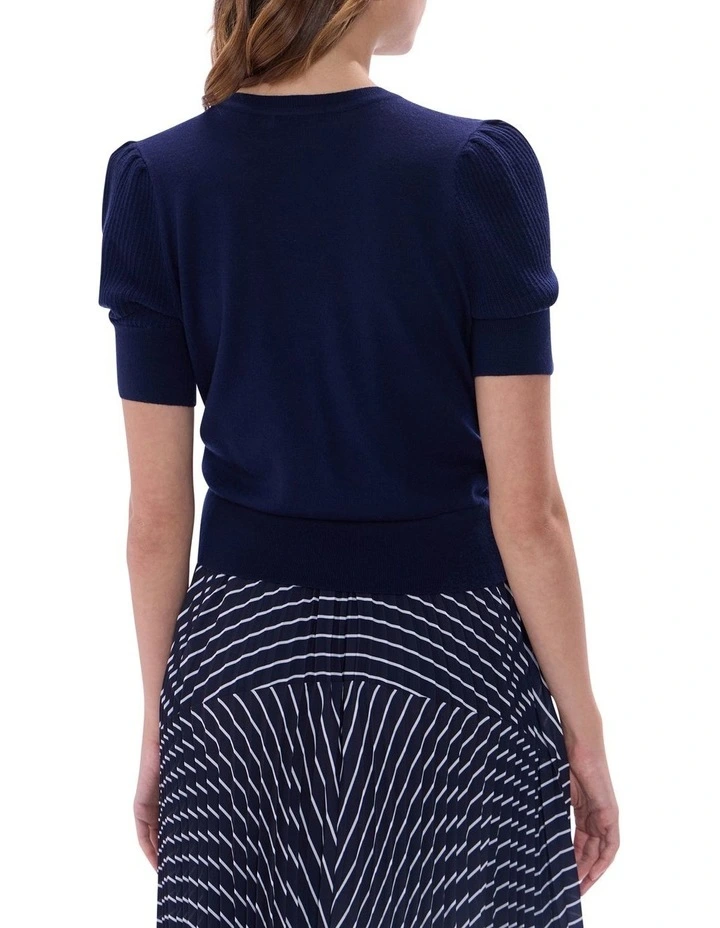 Clare Merino Knit Top in Midnight image 4