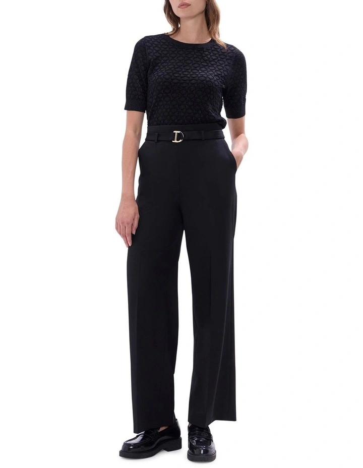 Shimmer Flames Knit Jumper in Black image 2