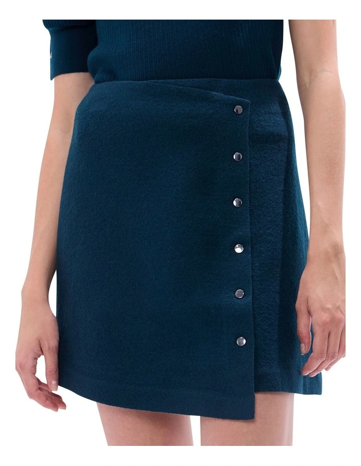 Fiadh Felted Wool Mini Skirt in Deep Forest image 3