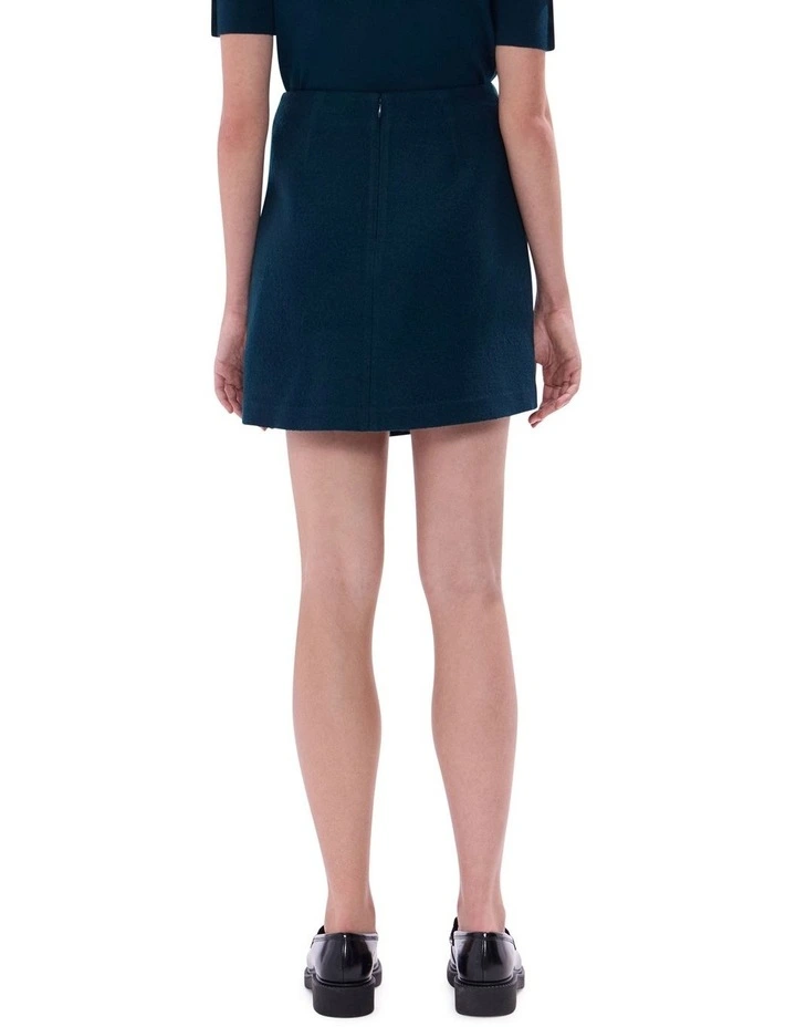 Fiadh Felted Wool Mini Skirt in Deep Forest image 4