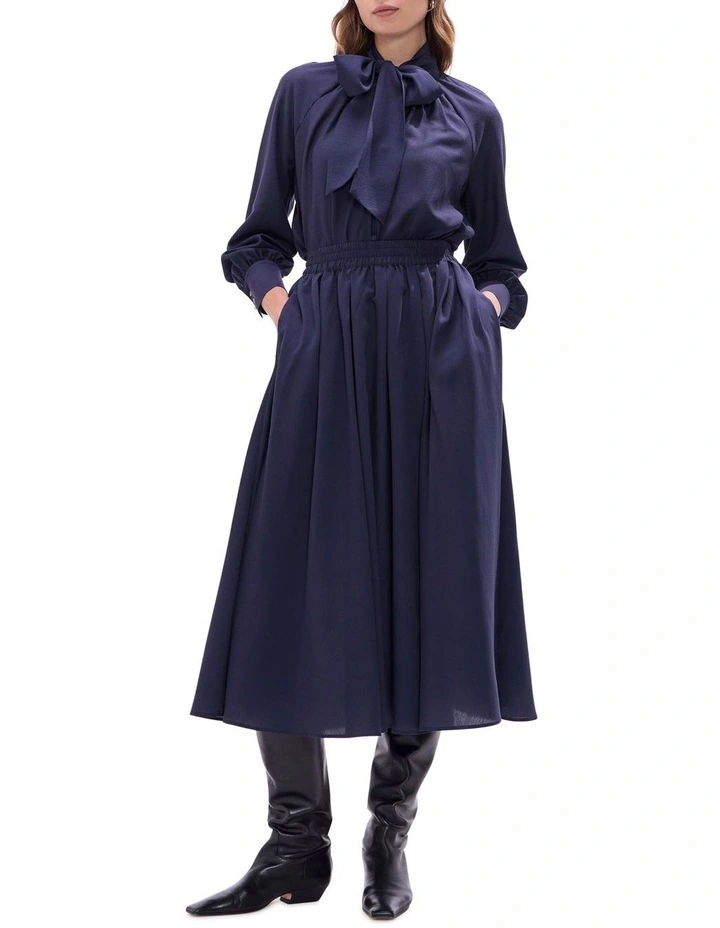 Twlight Midi Skirt in Navy image 1