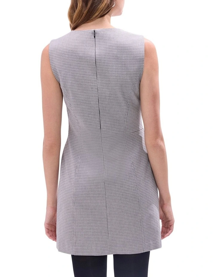 Dawn Check Mini Dress in Grey image 4