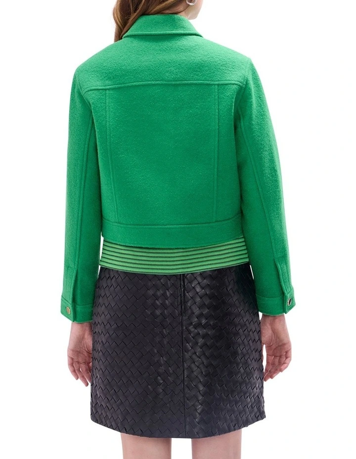 Eris Relaxed Wool Jacket in Shamrock Green image 4