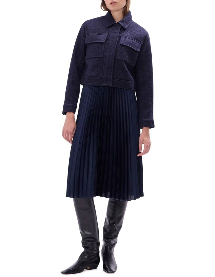 Eris Relaxed Wool Jacket in Midnight image 2