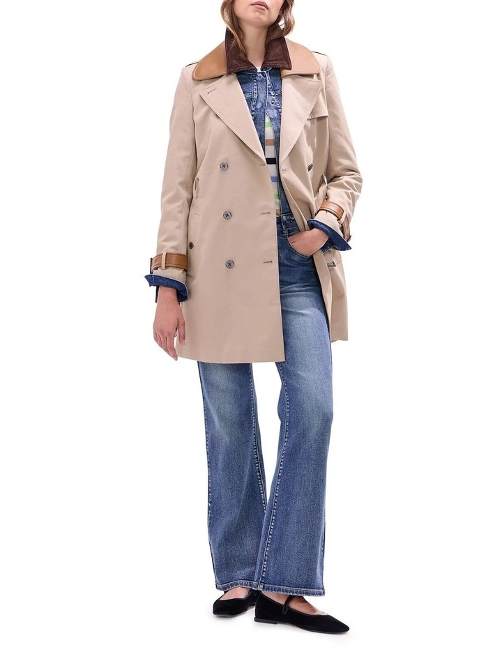Polina Trench Coat in Sesame Brown image 1