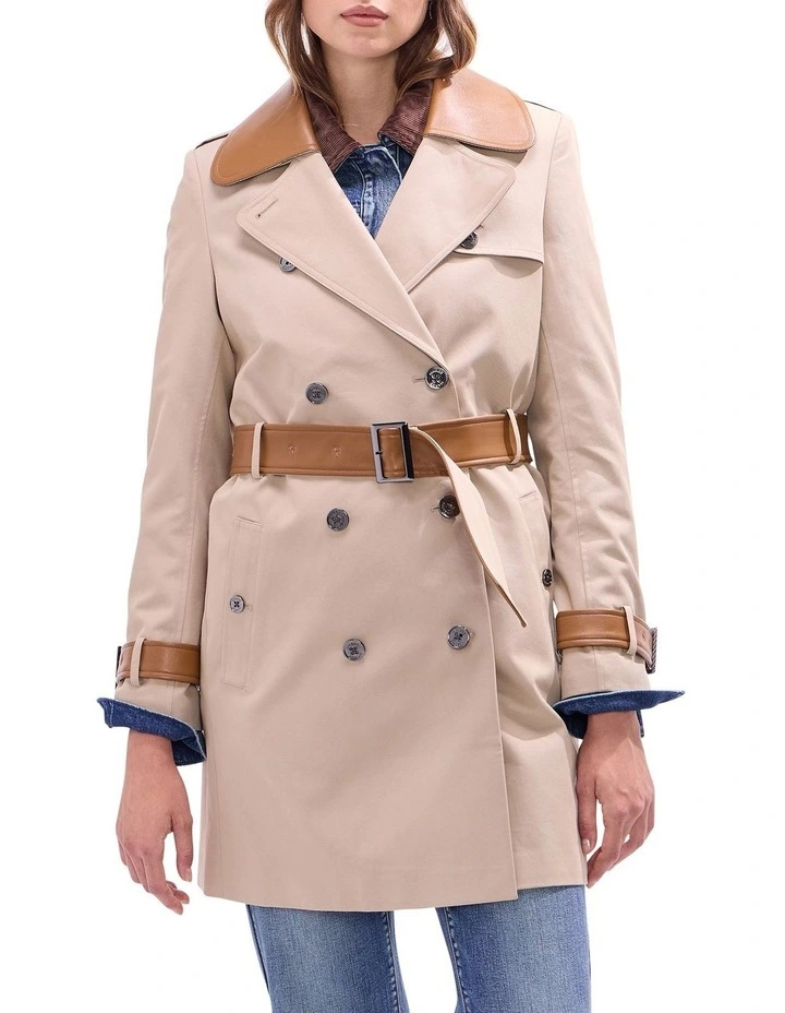 Polina Trench Coat in Sesame Brown image 2