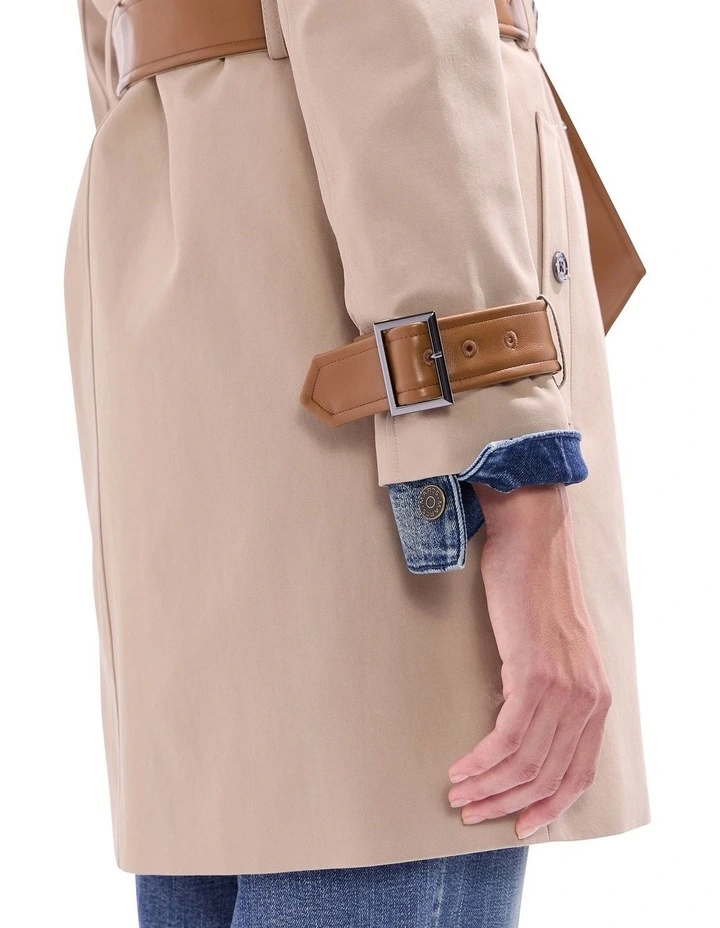 Polina Trench Coat in Sesame Brown image 4