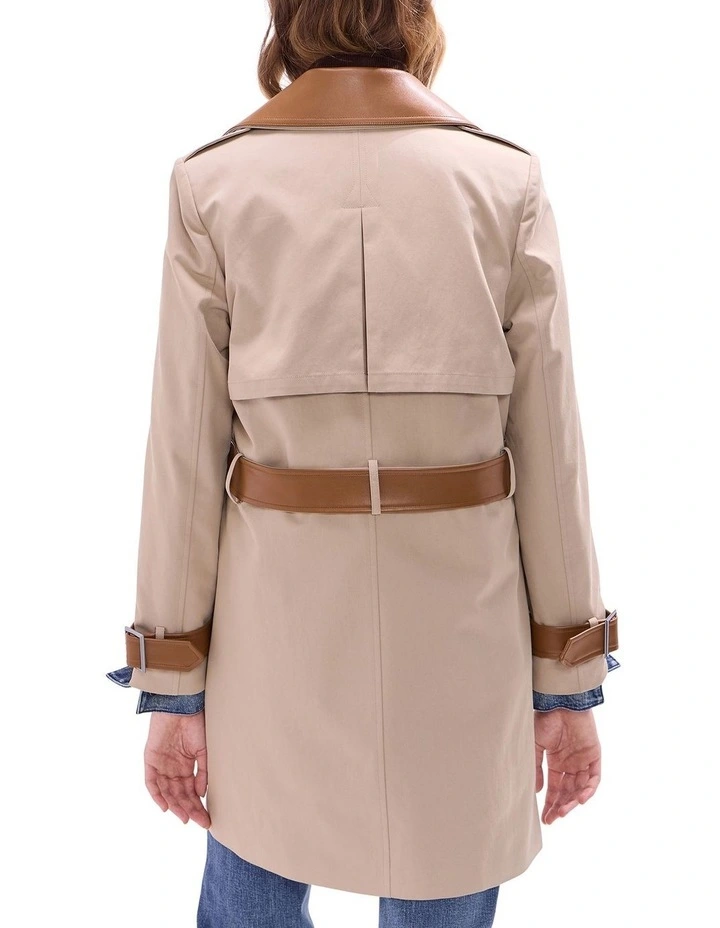 Polina Trench Coat in Sesame Brown image 5