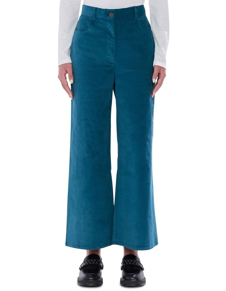 Cali Wide Leg Pant in Teal image 2