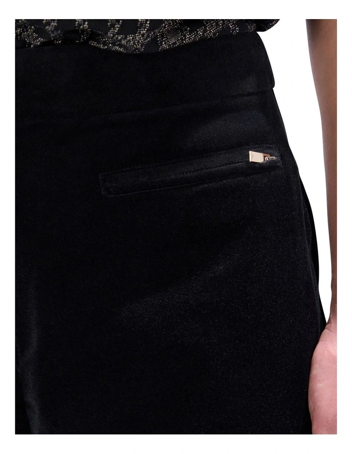 Nala Velvet Pant in Black image 3