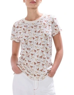 Foal Mates Cotton Tee in Ivory