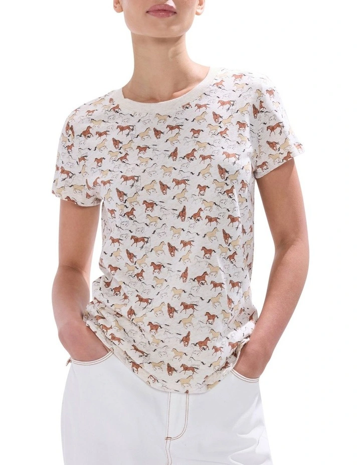 Foal Mates Cotton Tee in Ivory image 1