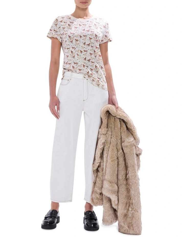 Foal Mates Cotton Tee in Ivory image 2