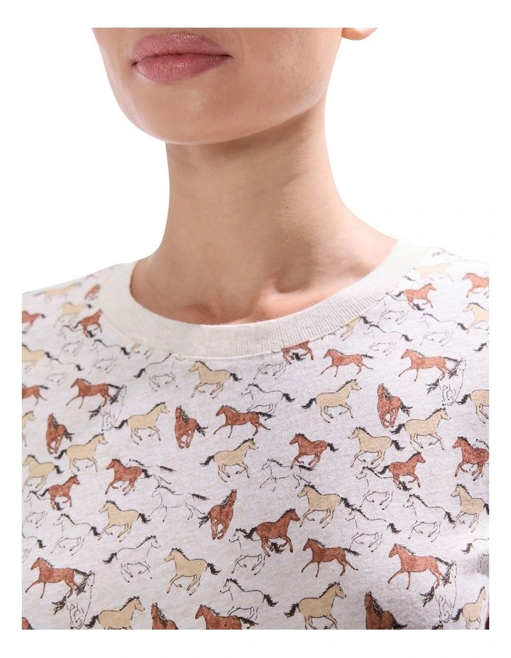 Foal Mates Cotton Tee in Ivory image 3