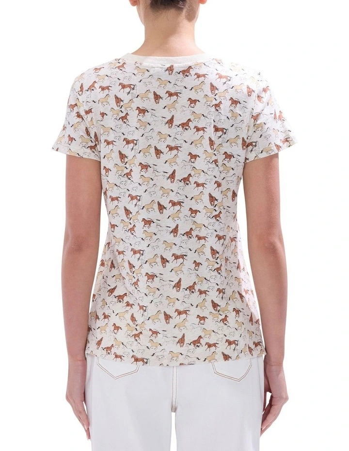 Foal Mates Cotton Tee in Ivory image 4