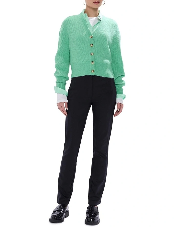 Carey Wool Blend Cardigan in Apple Green image 2