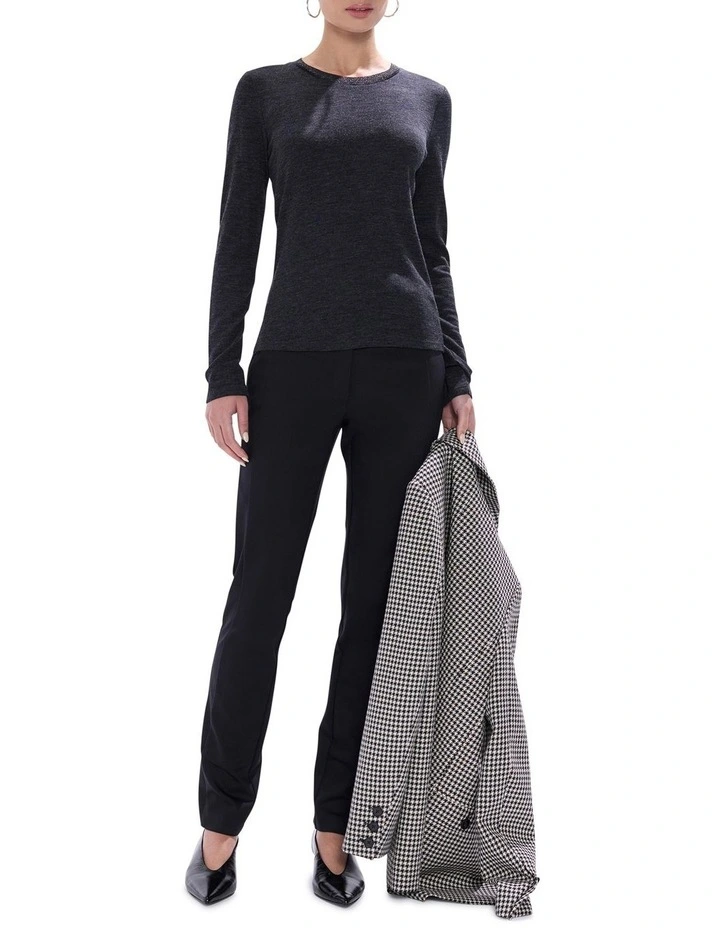 Bellamy Babywool Top in Charcoal Melange image 2