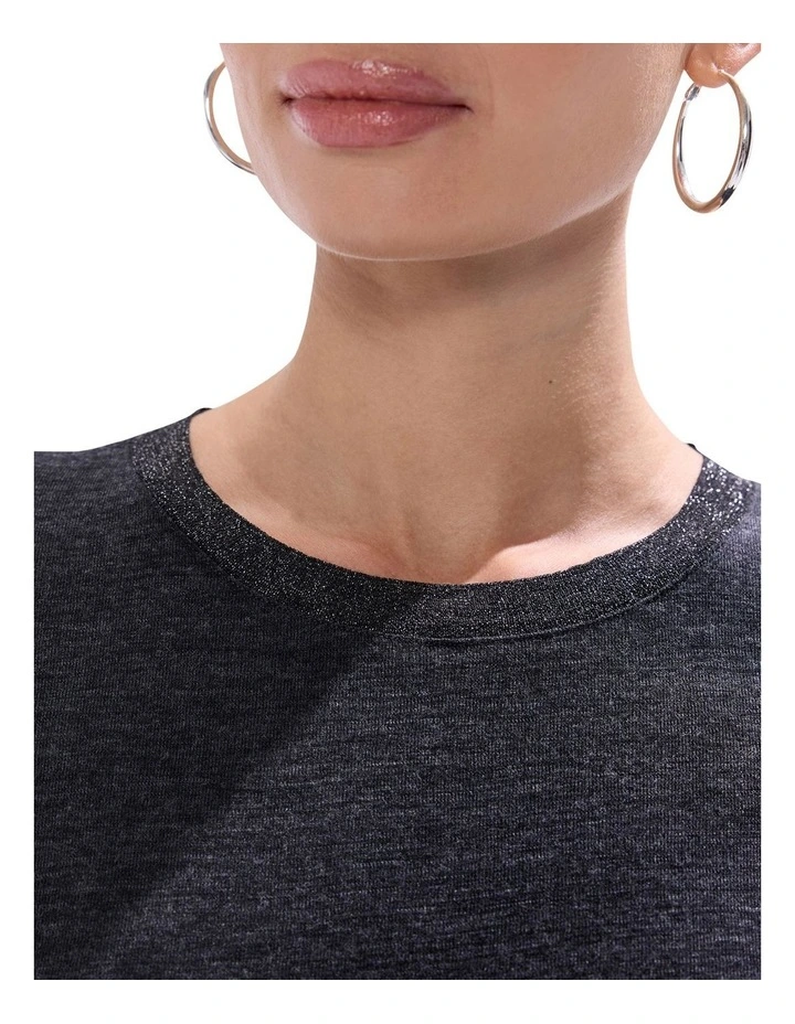 Bellamy Babywool Top in Charcoal Melange image 3