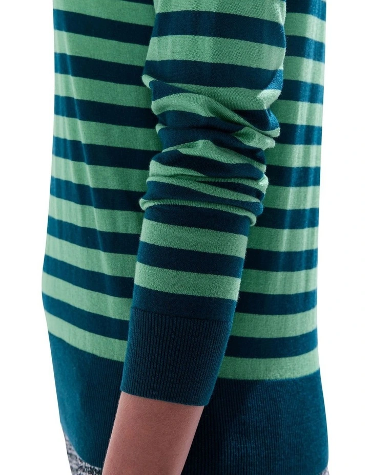 Let Go Csc Stripe Knit in Green Stripe image 3