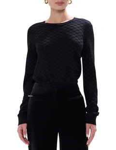 Siren Shimmer Knit Jumper in Black
