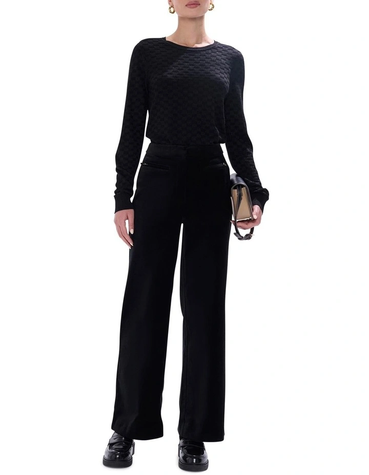Siren Shimmer Knit Jumper in Black image 2