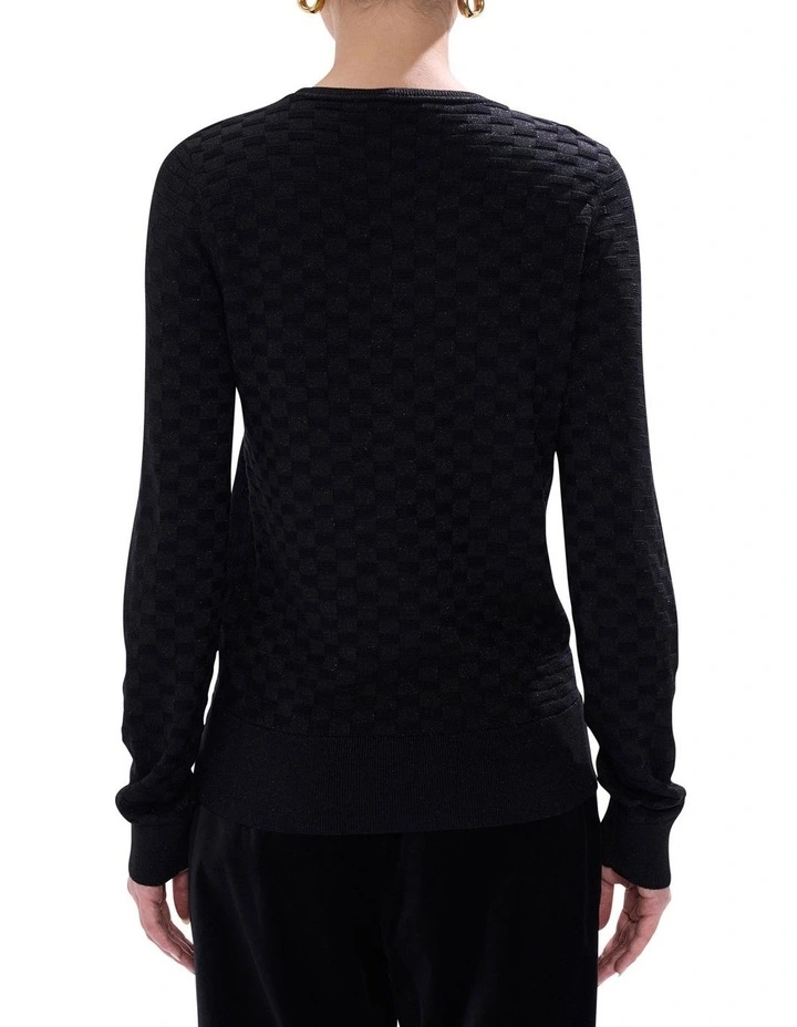 Siren Shimmer Knit Jumper in Black image 4