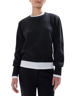 Morissette Merino Knit in Charcoal Melange