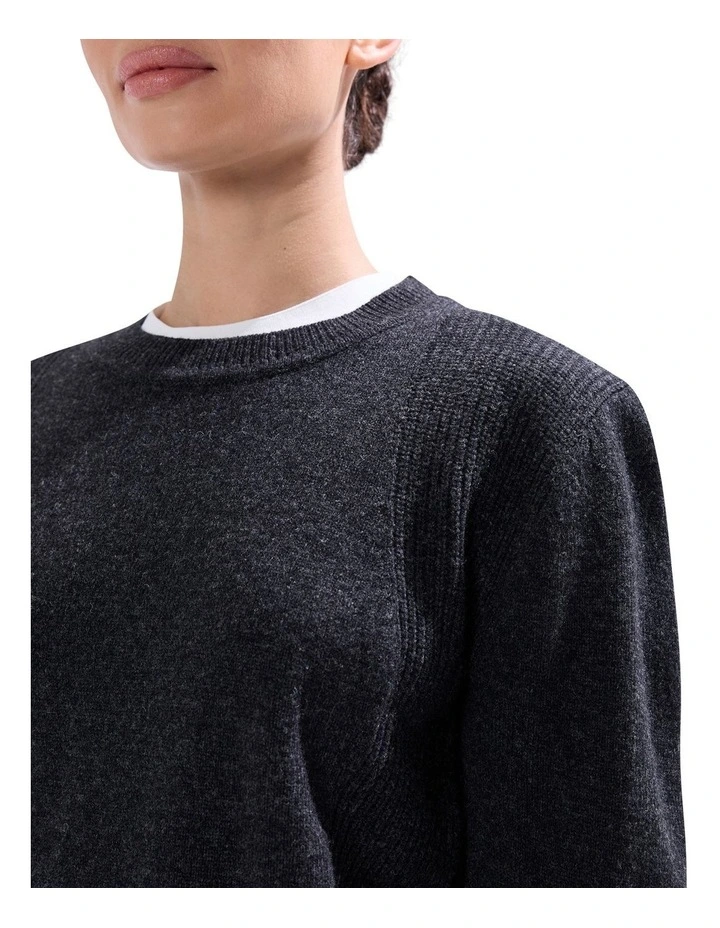Morissette Merino Knit in Charcoal Melange image 3