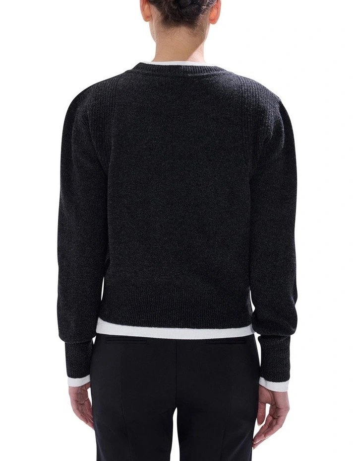 Morissette Merino Knit in Charcoal Melange image 4