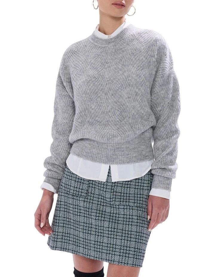 Runaway Knit in Grey Melange image 1