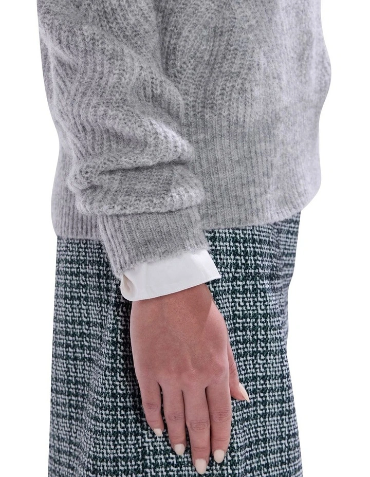 Runaway Knit in Grey Melange image 3