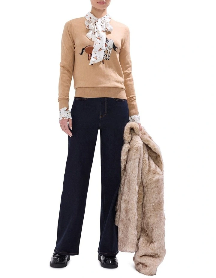 Foal-mates Csc Knit Jumper in Camel image 2