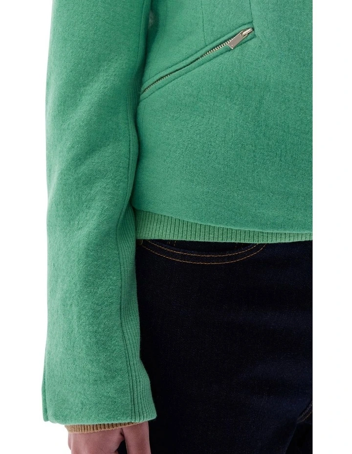 Lani Felted Wool Jacket in Apple Green image 3