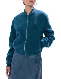 Maurice Bomber Jacket in Teal