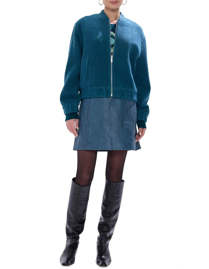 Maurice Bomber Jacket in Teal image 2