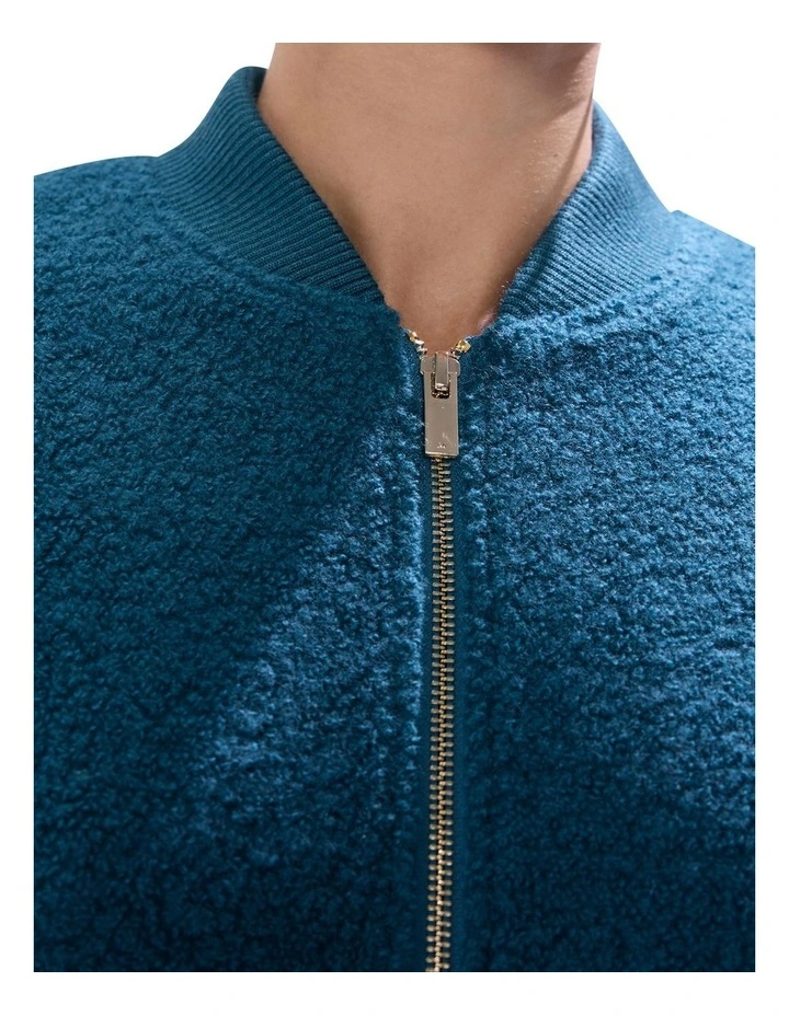 Maurice Bomber Jacket in Teal image 3