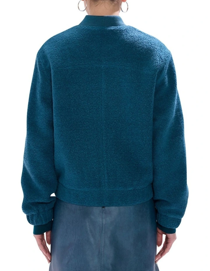 Maurice Bomber Jacket in Teal image 4