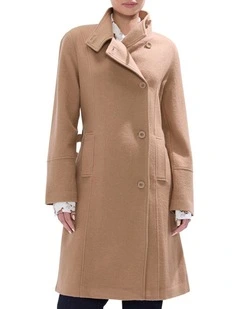 Francesca Felted Wool Coat in Camel