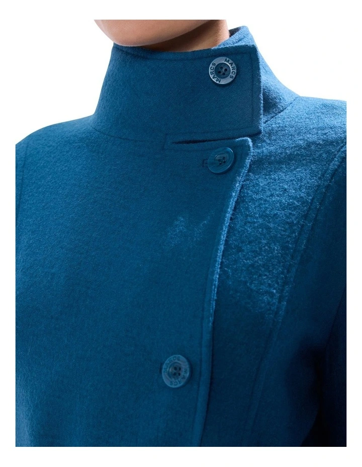 Francesca Felted Wool Coat in Teal image 3