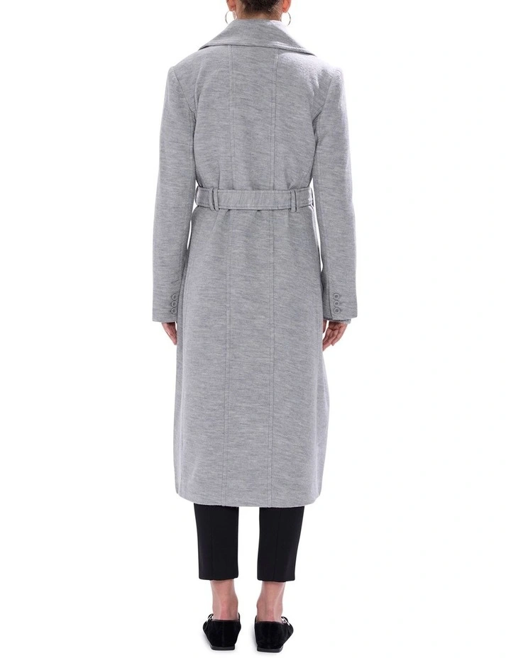 Isabella Felted Wool Coat in Grey Melange image 4
