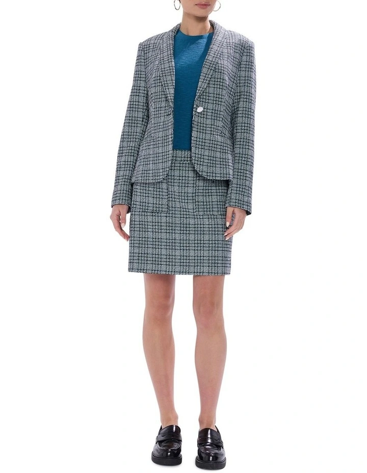 Tweed Ur Luv Blazer in Green Multi image 2